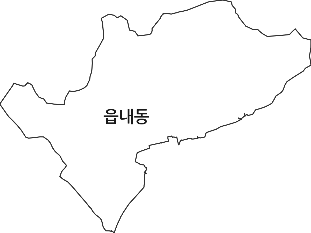 대전광역시 대덕구 읍내동 법정동 행정구역 경계 지도