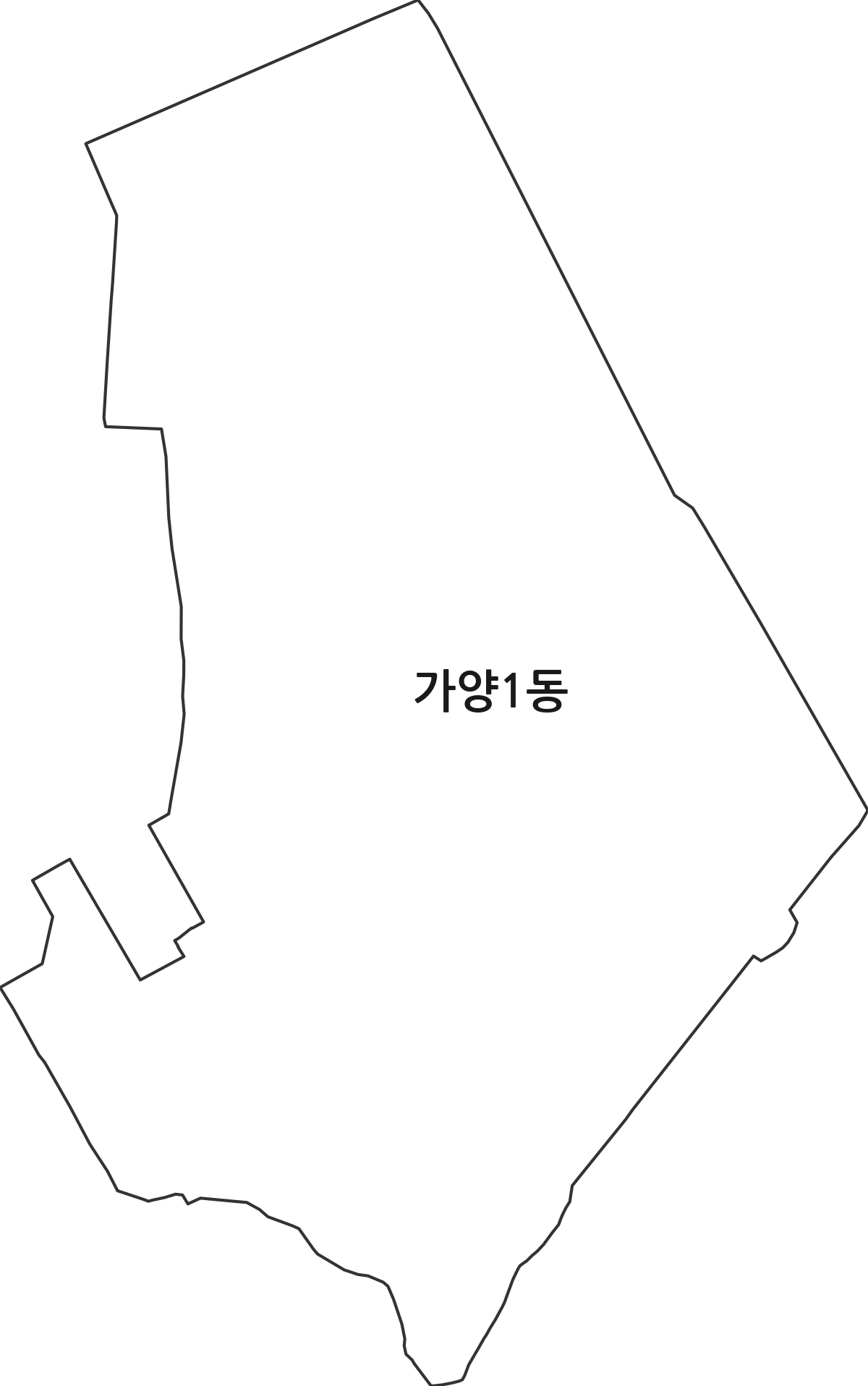 대전광역시 동구 가양1동 행정동 행정구역 경계 지도