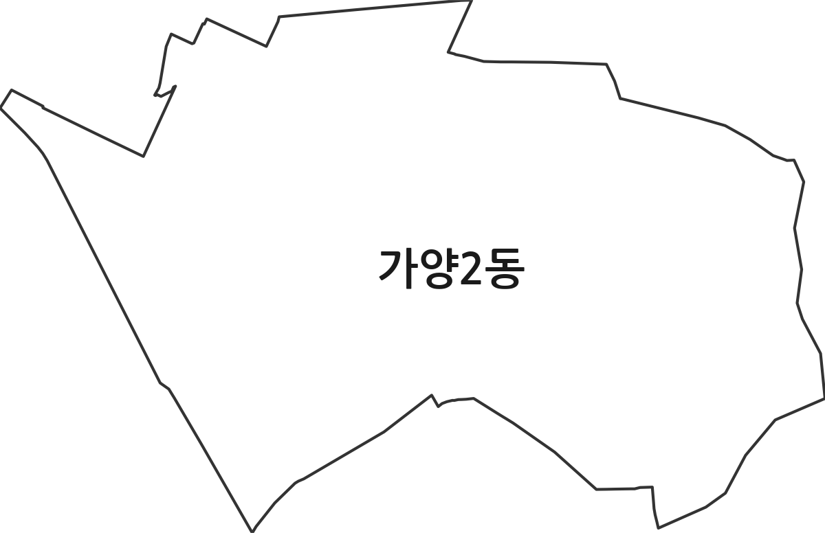 대전광역시 동구 가양2동 행정동 행정구역 경계 지도