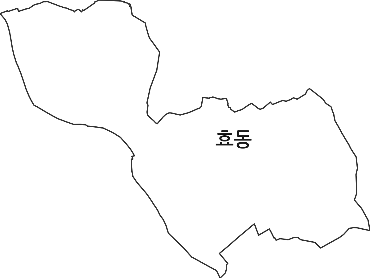 대전광역시 동구 효동 행정동 행정구역 경계 지도