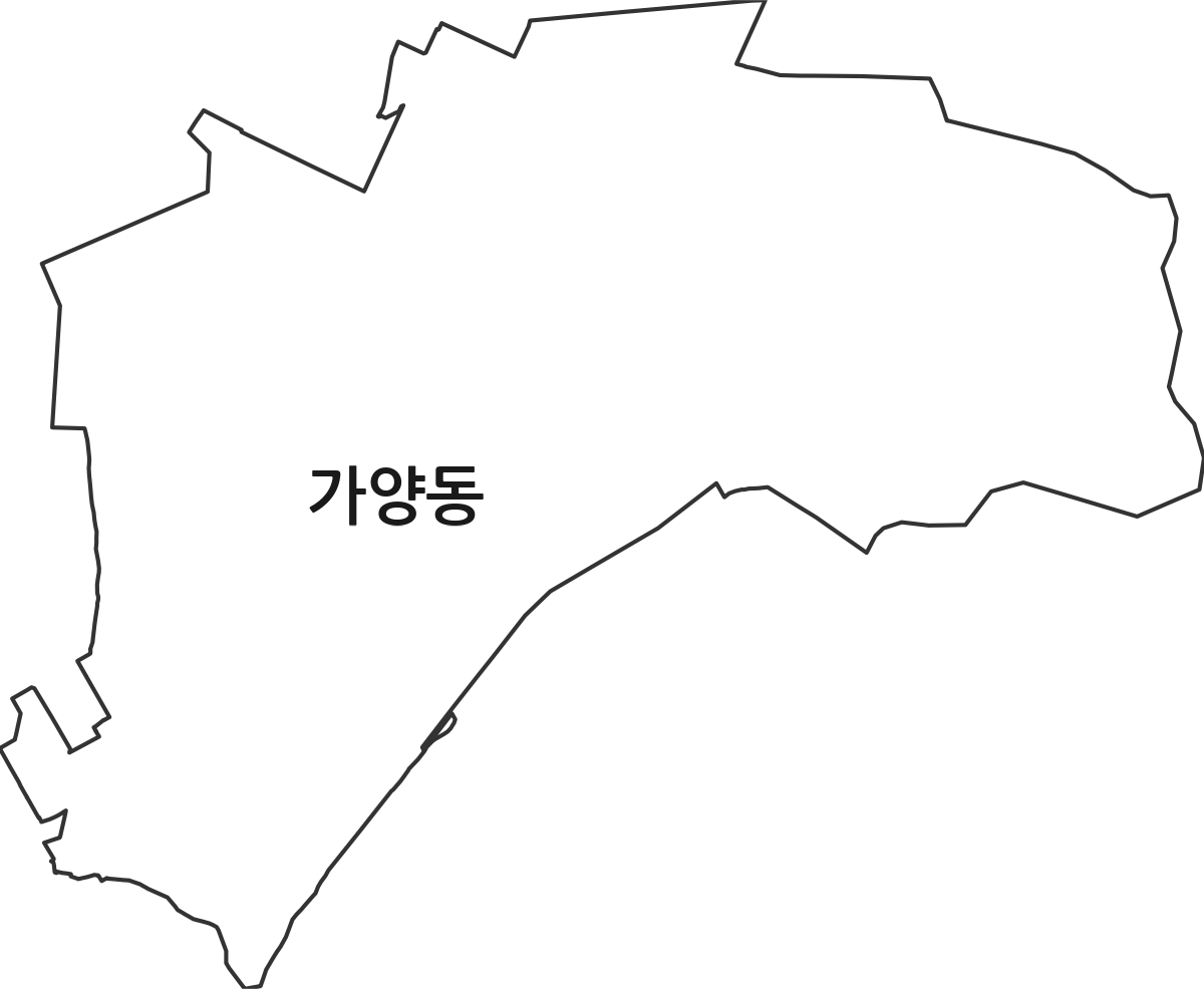 대전광역시 동구 가양동 법정동 행정구역 경계 지도