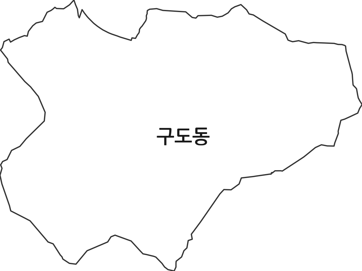 대전광역시 동구 구도동 법정동 행정구역 경계 지도