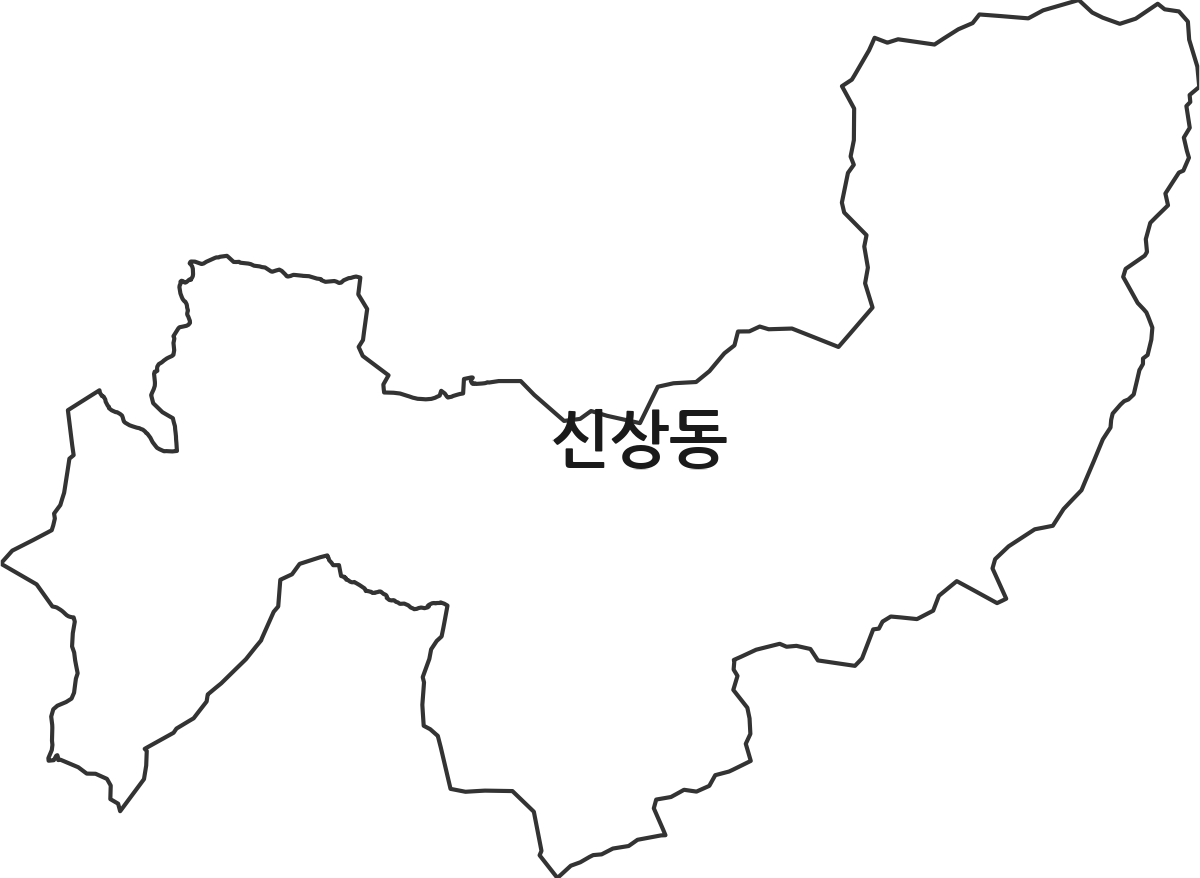 대전광역시 동구 신상동 법정동 행정구역 경계 지도