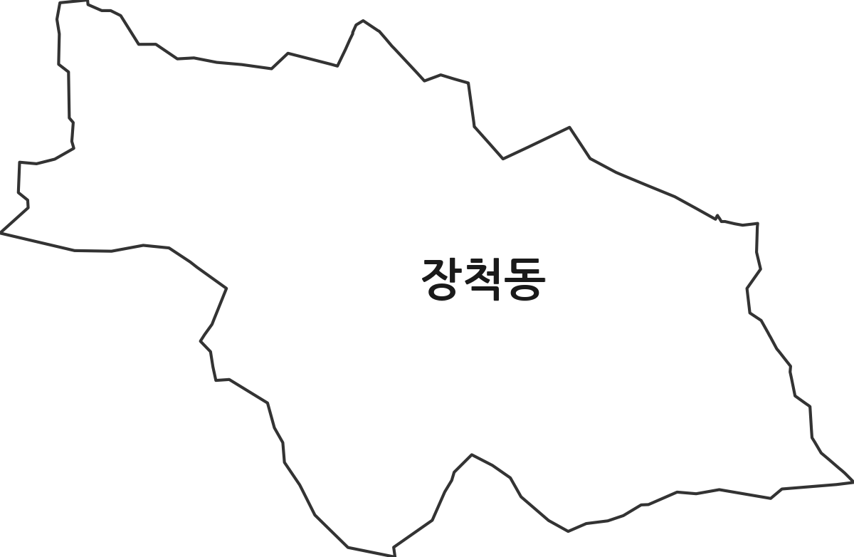 대전광역시 동구 장척동 법정동 행정구역 경계 지도