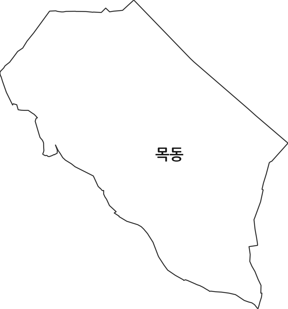 대전광역시 중구 목동 행정동 행정구역 경계 지도