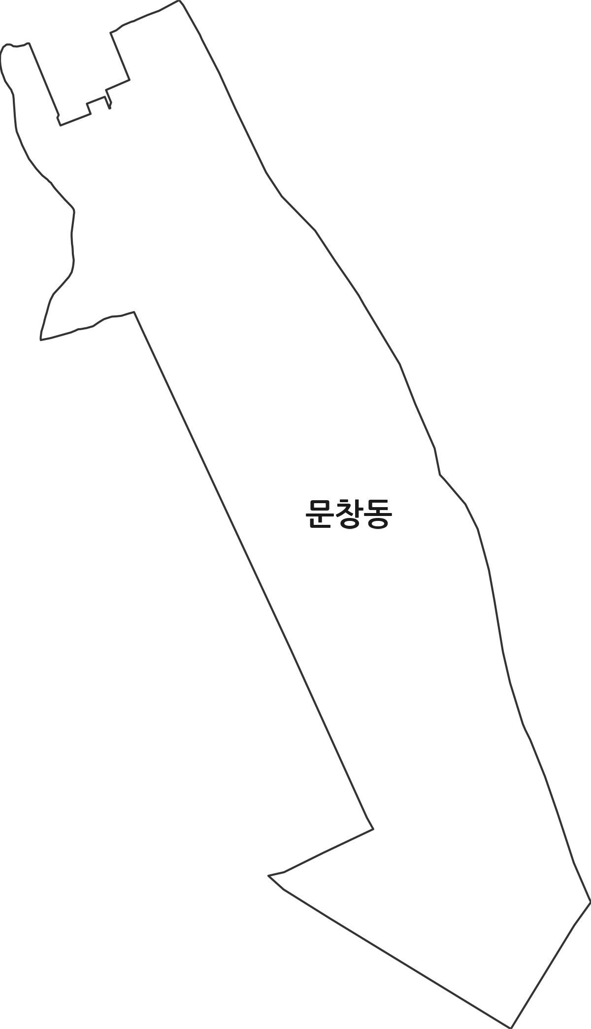 대전광역시 중구 문창동 행정동 행정구역 경계 지도