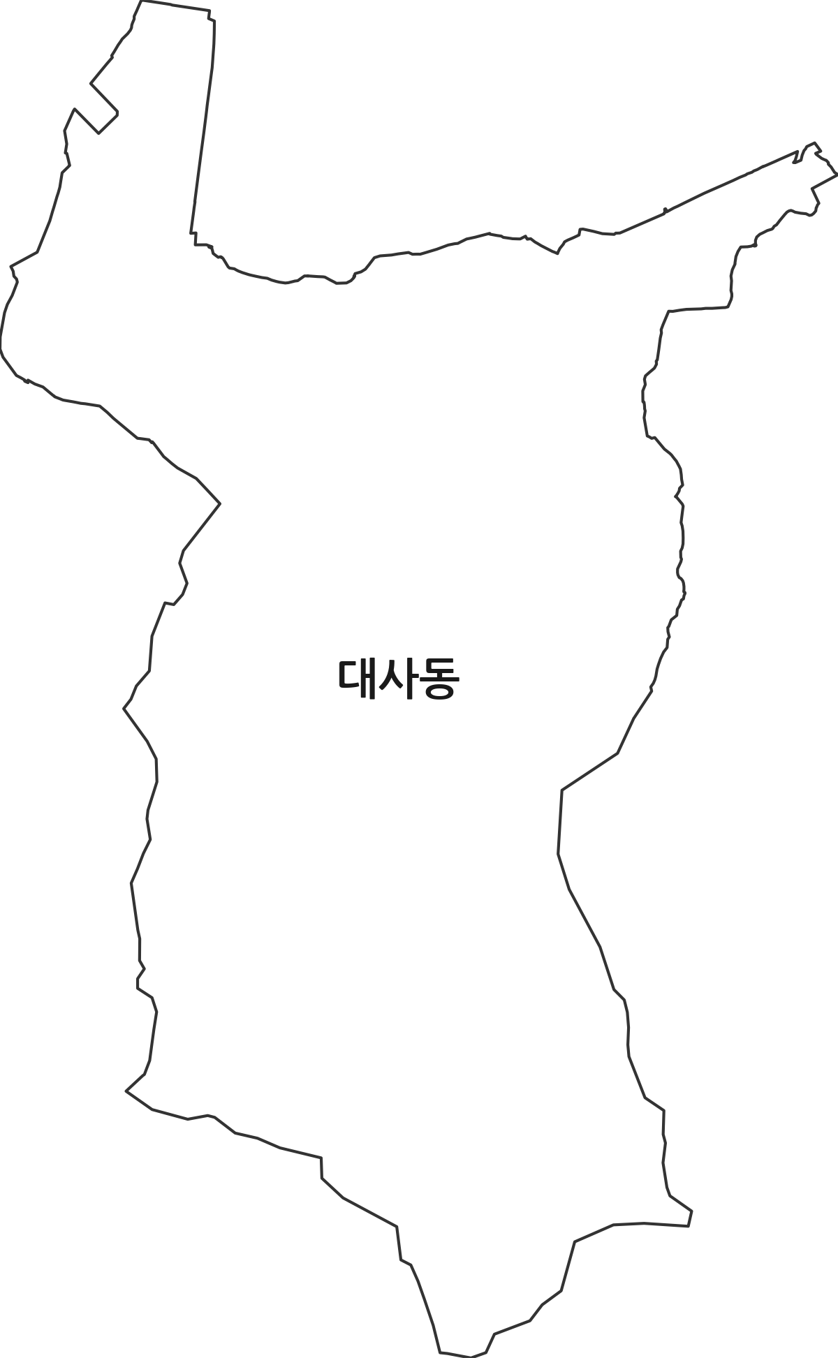 대전광역시 중구 대사동 법정동 행정구역 경계 지도