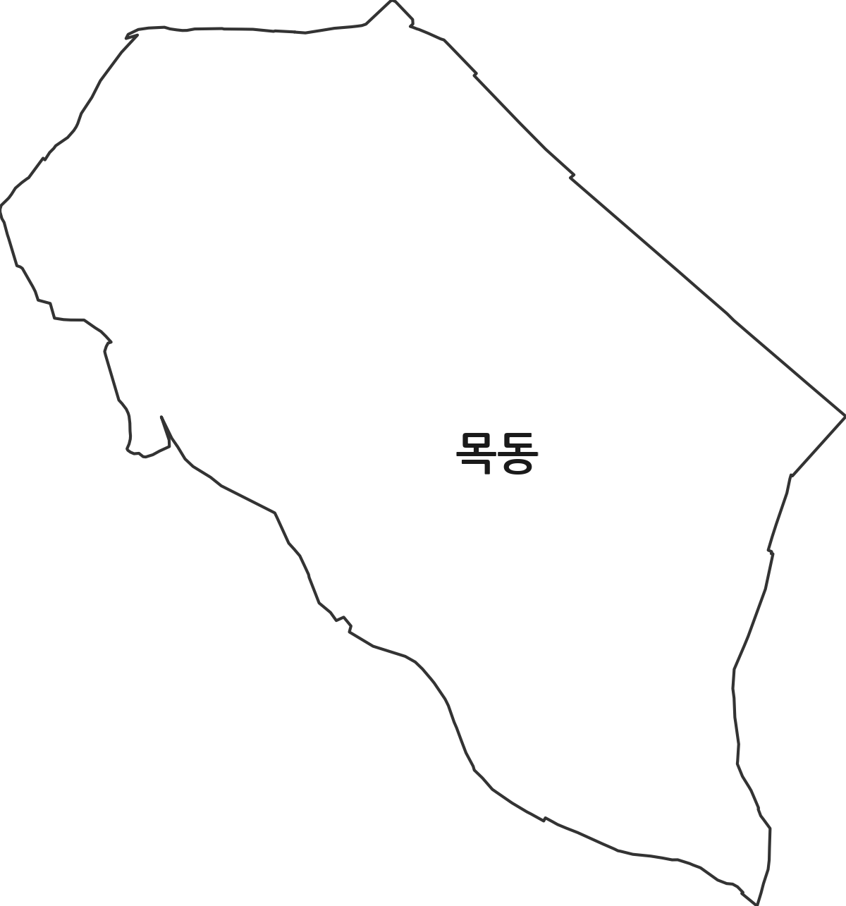 대전광역시 중구 목동 법정동 행정구역 경계 지도