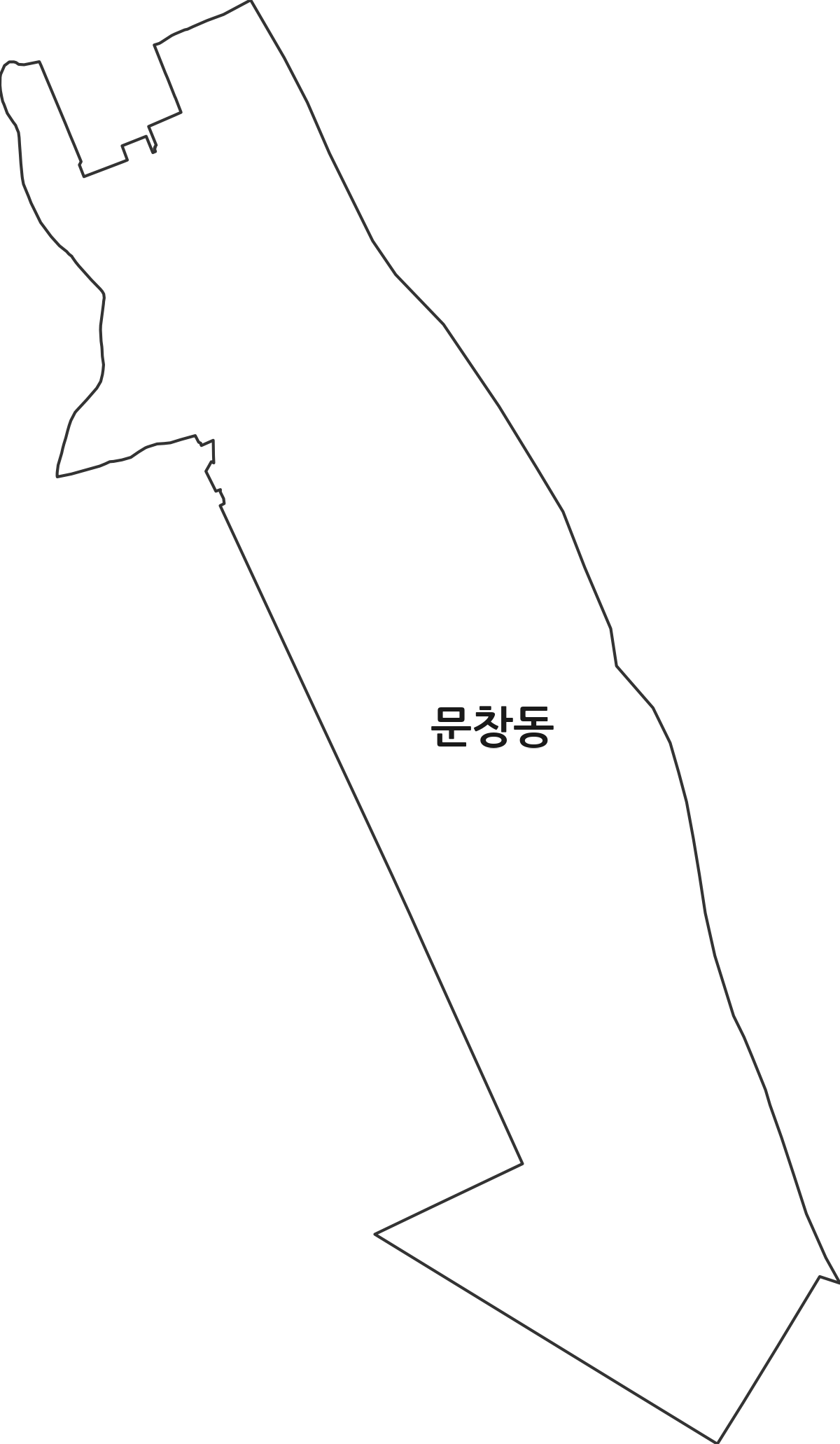 대전광역시 중구 문창동 법정동 행정구역 경계 지도