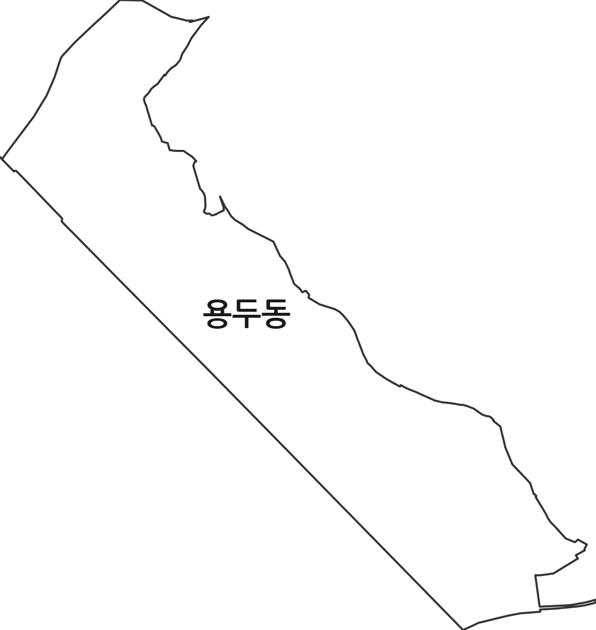 대전광역시 중구 용두동 법정동 행정구역 경계 지도