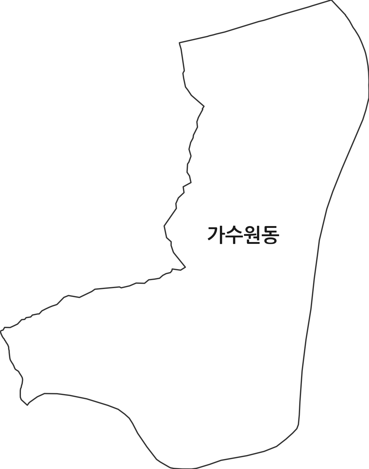 대전광역시 서구 가수원동 행정동 행정구역 경계 지도
