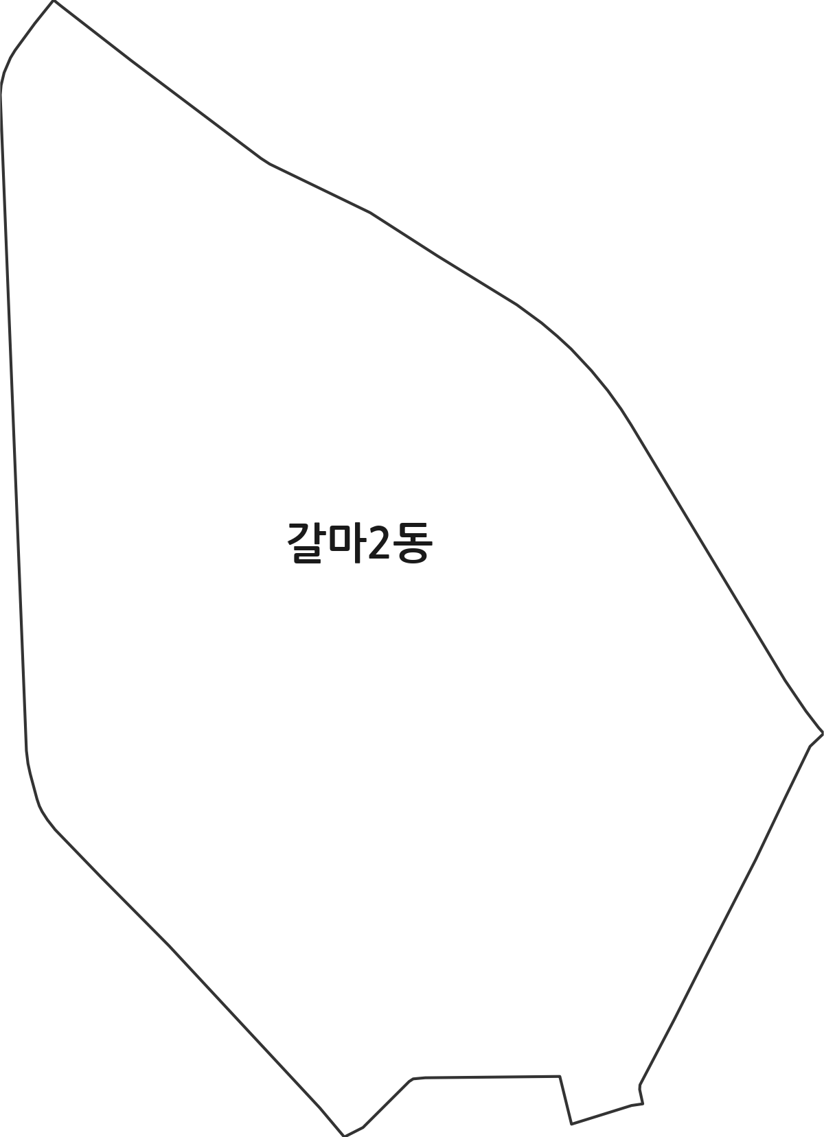 대전광역시 서구 갈마2동 행정동 행정구역 경계 지도