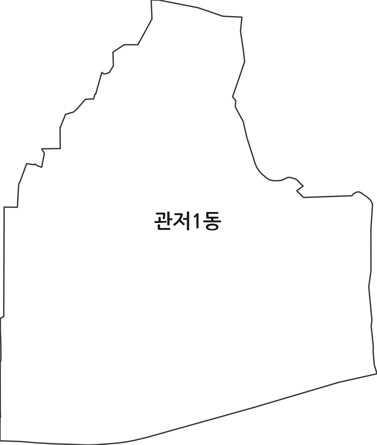대전광역시 서구 관저1동 행정동 행정구역 경계 지도
