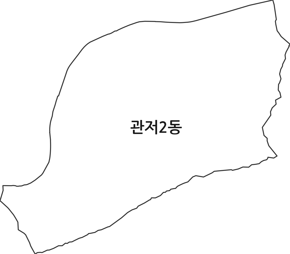 대전광역시 서구 관저2동 행정동 행정구역 경계 지도
