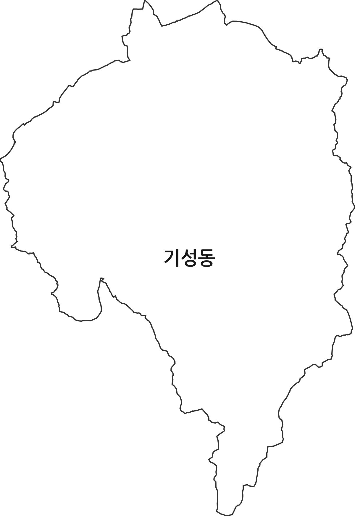 대전광역시 서구 기성동 행정동 행정구역 경계 지도