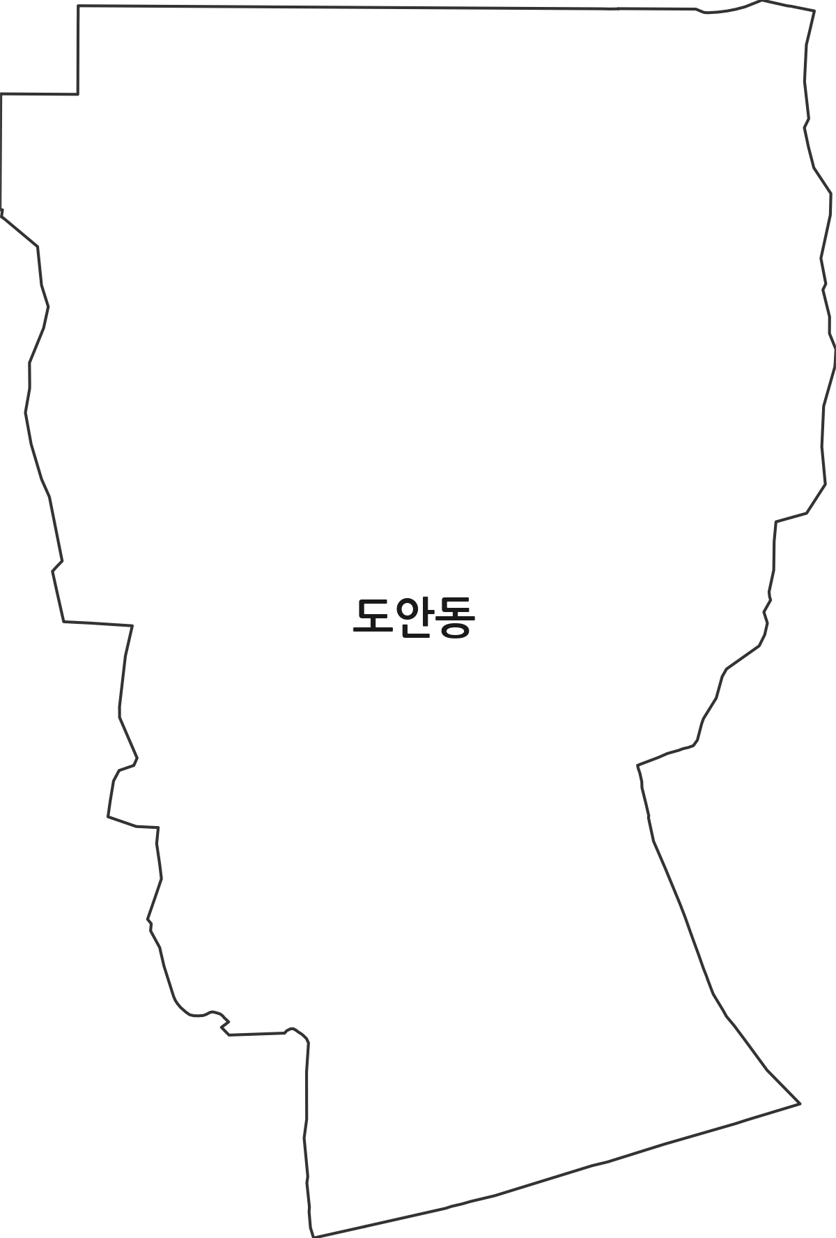 대전광역시 서구 도안동 행정동 행정구역 경계 지도