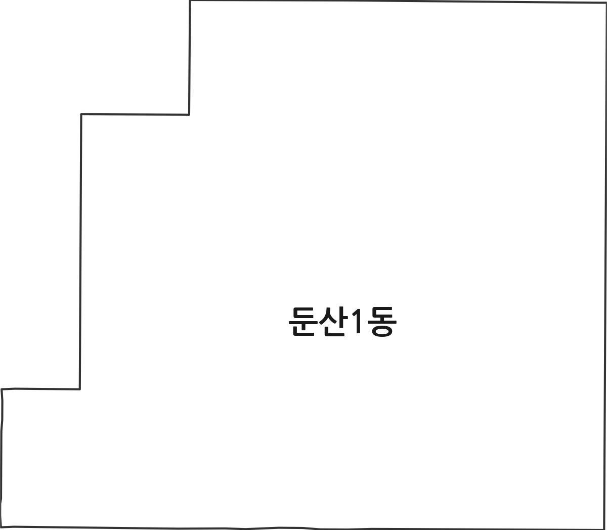 대전광역시 서구 둔산1동 행정동 행정구역 경계 지도