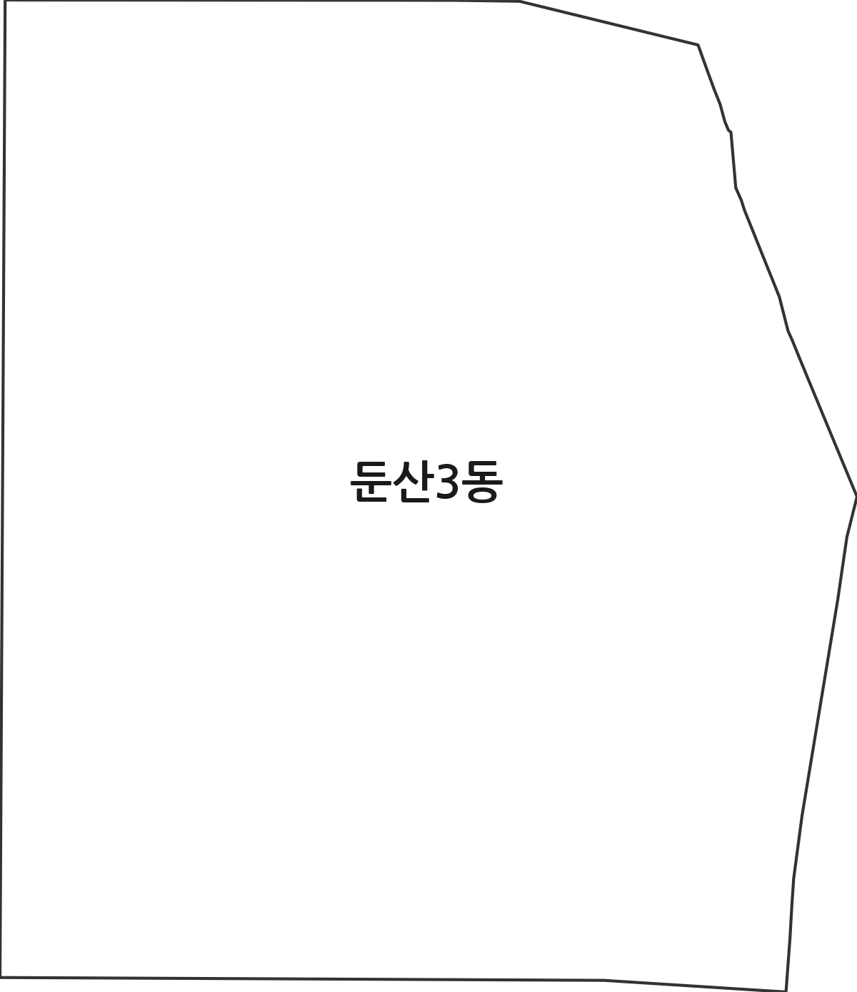 대전광역시 서구 둔산3동 행정동 행정구역 경계 지도