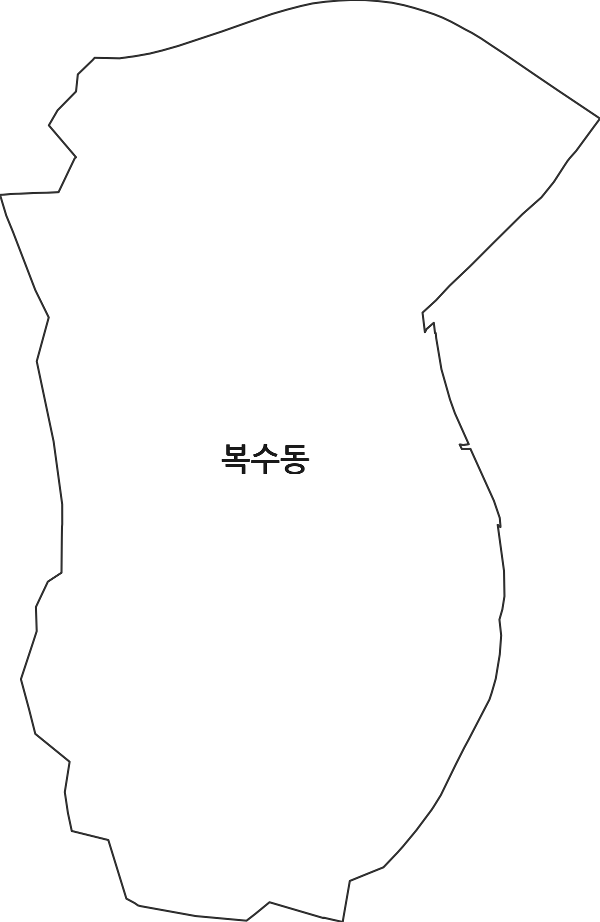 대전광역시 서구 복수동 행정동 행정구역 경계 지도