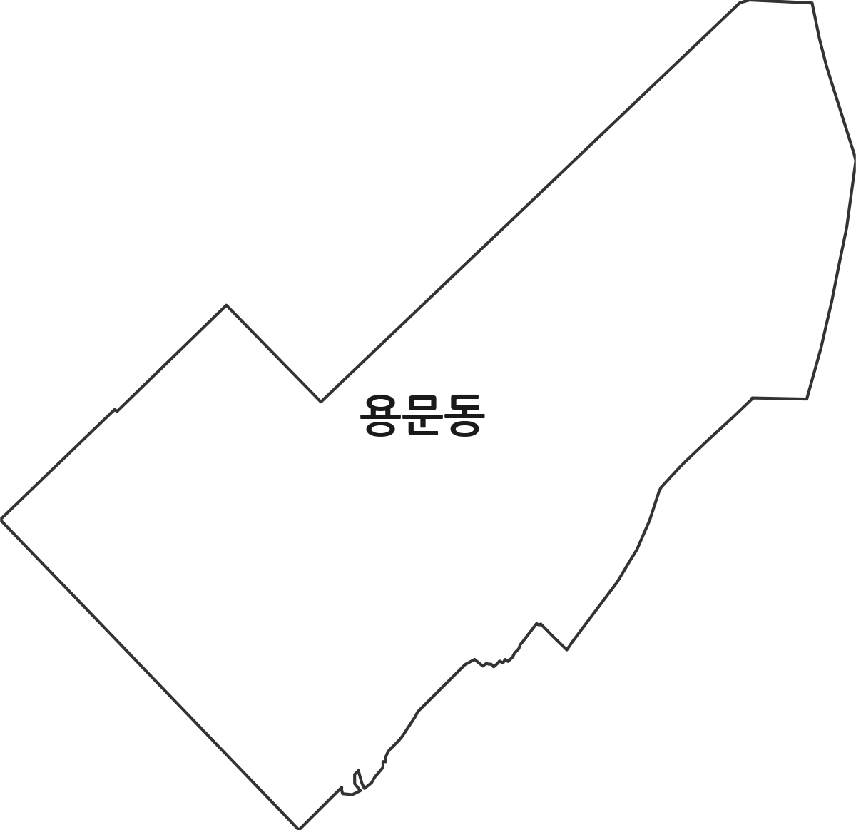 대전광역시 서구 용문동 행정동 행정구역 경계 지도