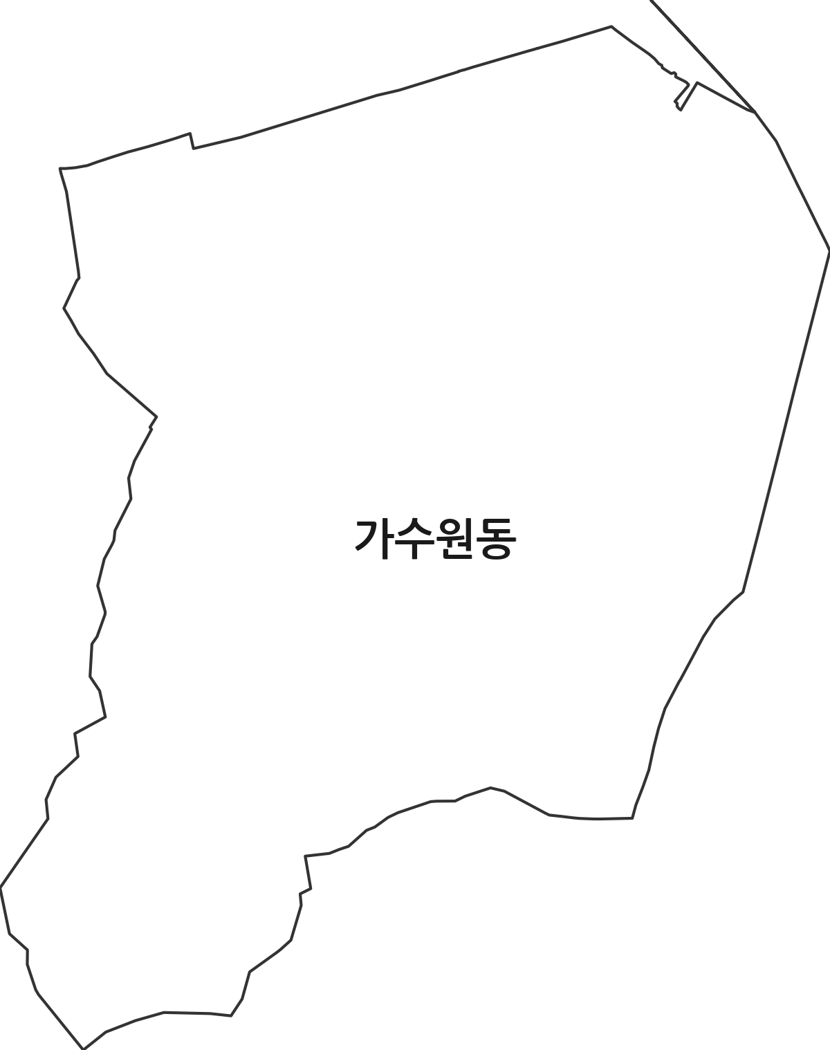 대전광역시 서구 가수원동 법정동 행정구역 경계 지도