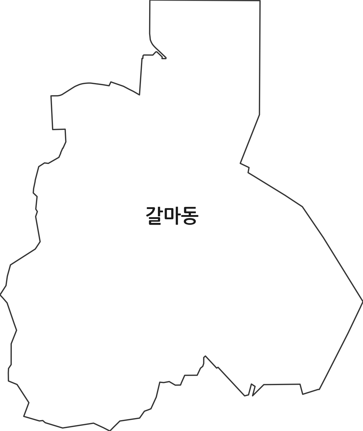 대전광역시 서구 갈마동 법정동 행정구역 경계 지도