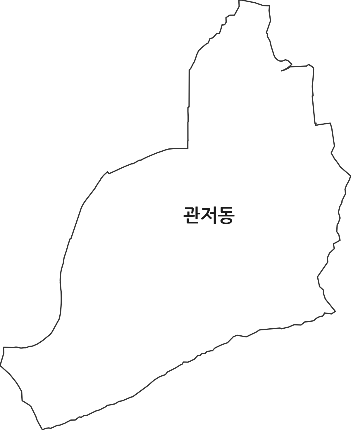 대전광역시 서구 관저동 법정동 행정구역 경계 지도