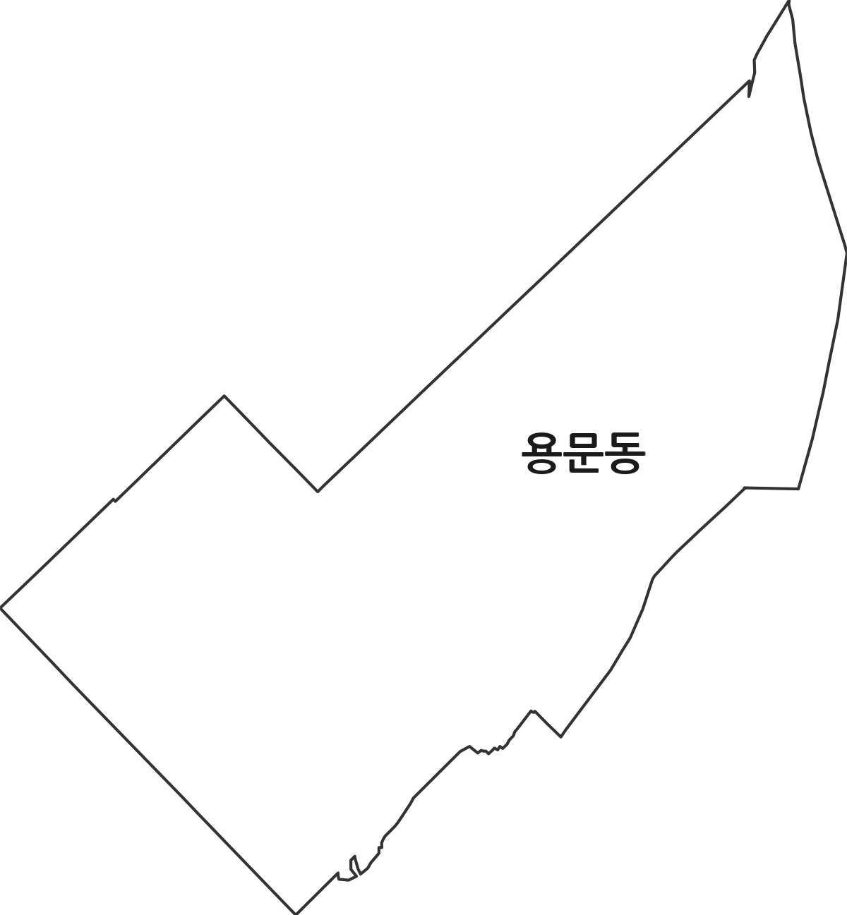 대전광역시 서구 용문동 법정동 행정구역 경계 지도