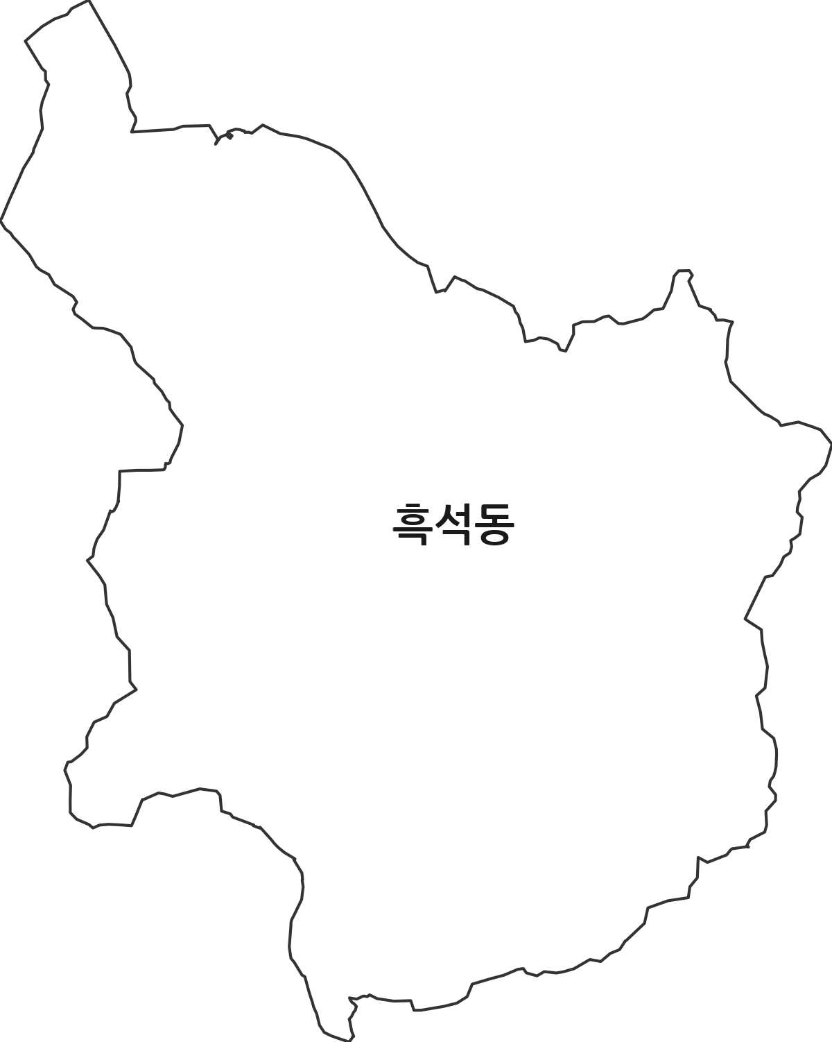 대전광역시 서구 흑석동 법정동 행정구역 경계 지도