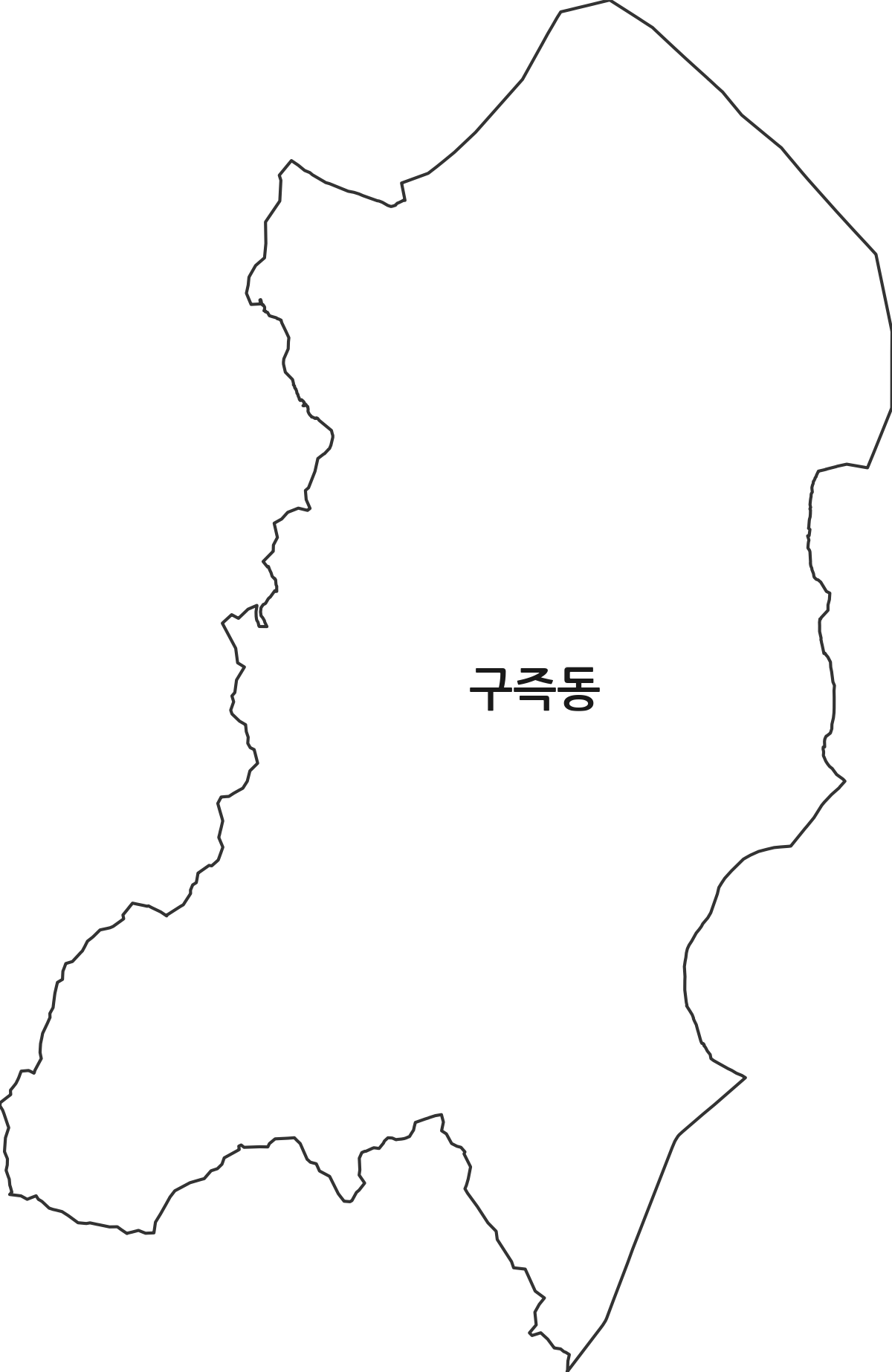 대전광역시 유성구 구즉동 행정동 행정구역 경계 지도