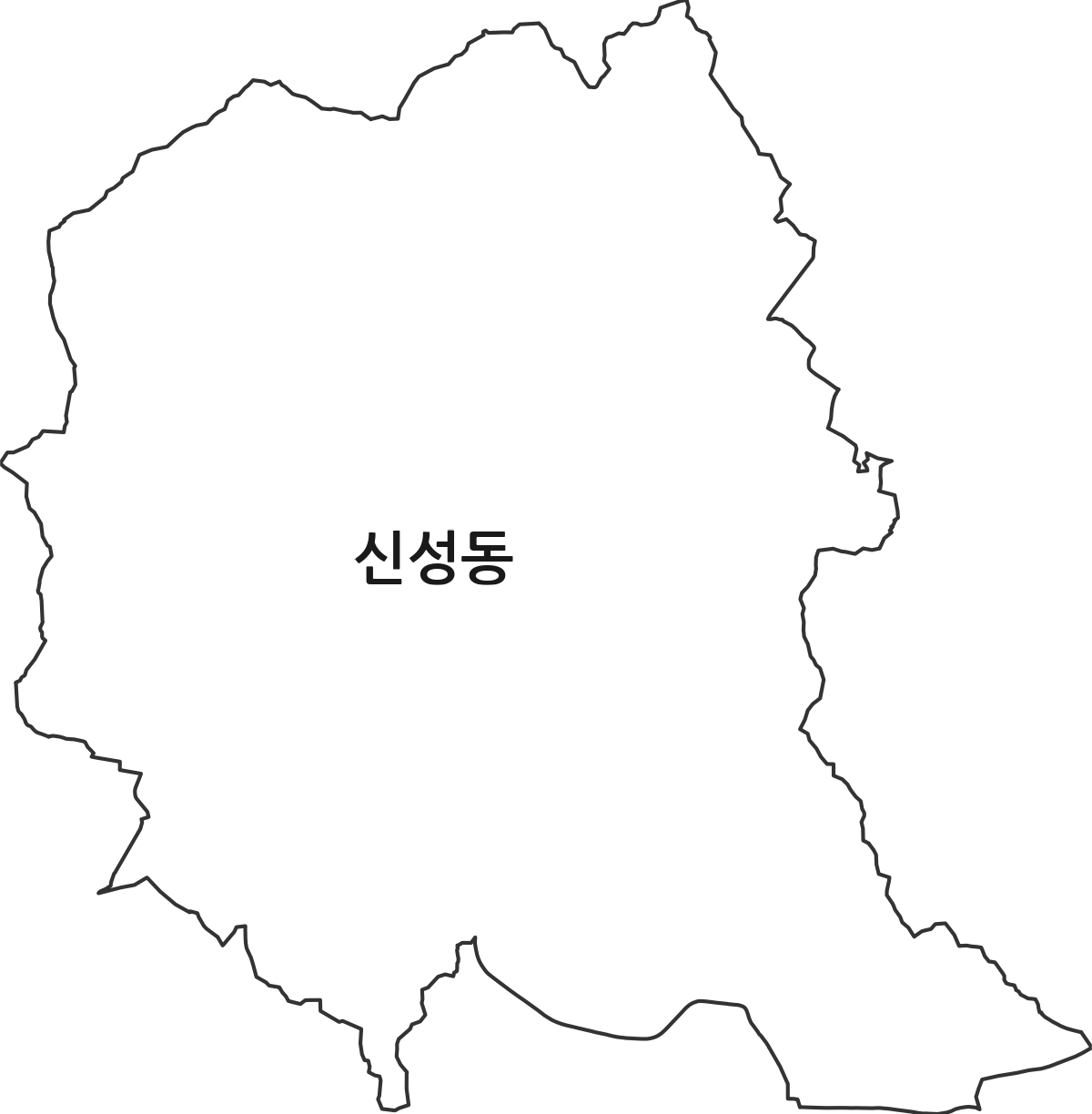 대전광역시 유성구 신성동 행정동 행정구역 경계 지도