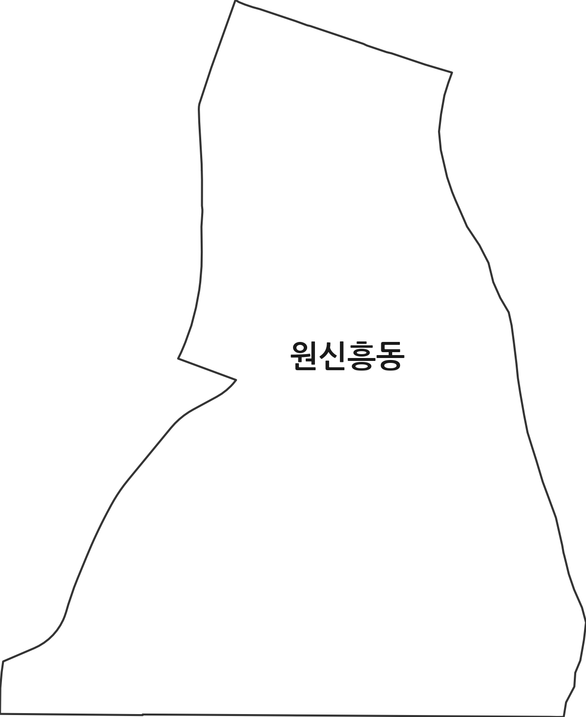 대전광역시 유성구 원신흥동 행정동 행정구역 경계 지도