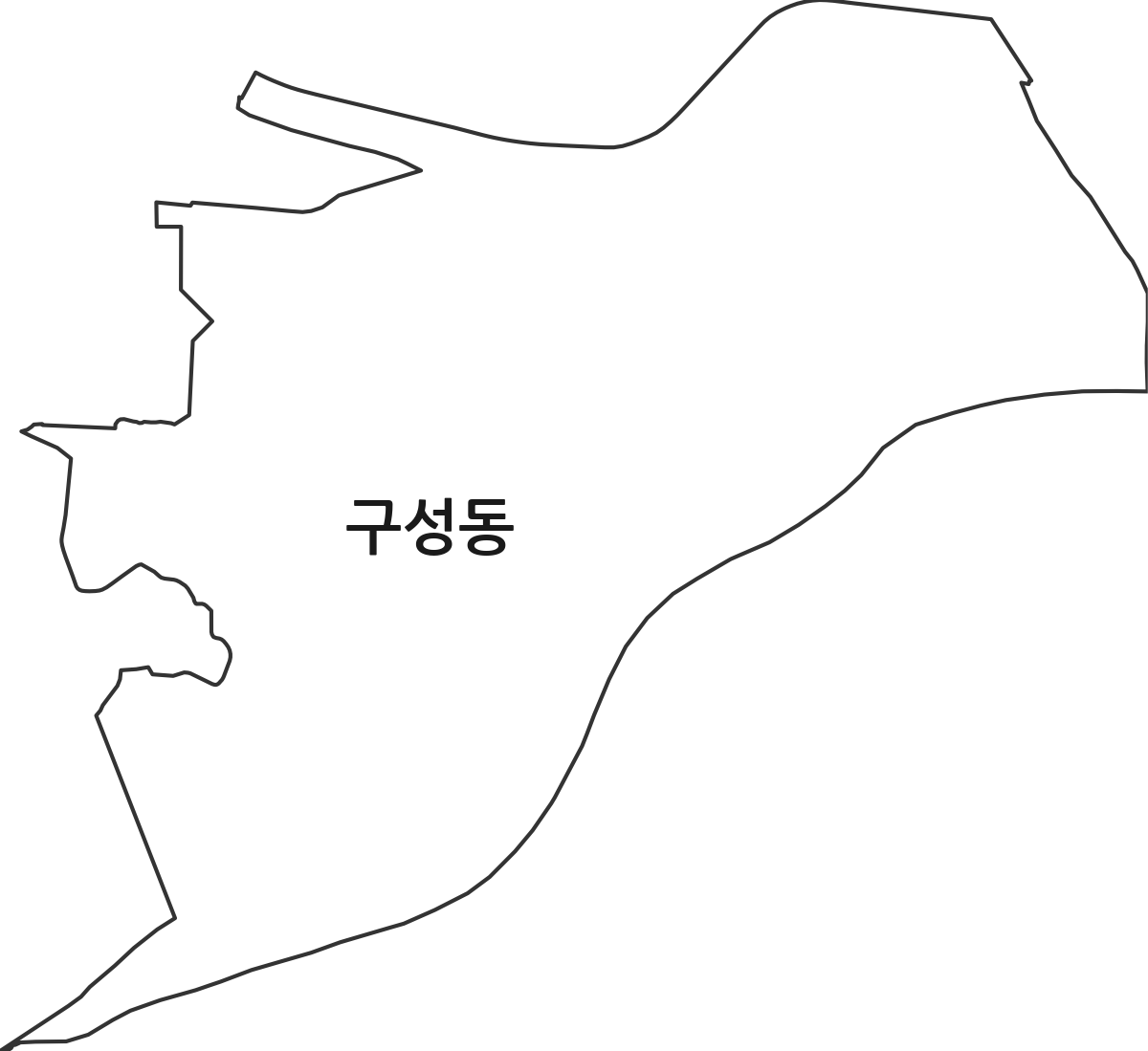 대전광역시 유성구 구성동 법정동 행정구역 경계 지도
