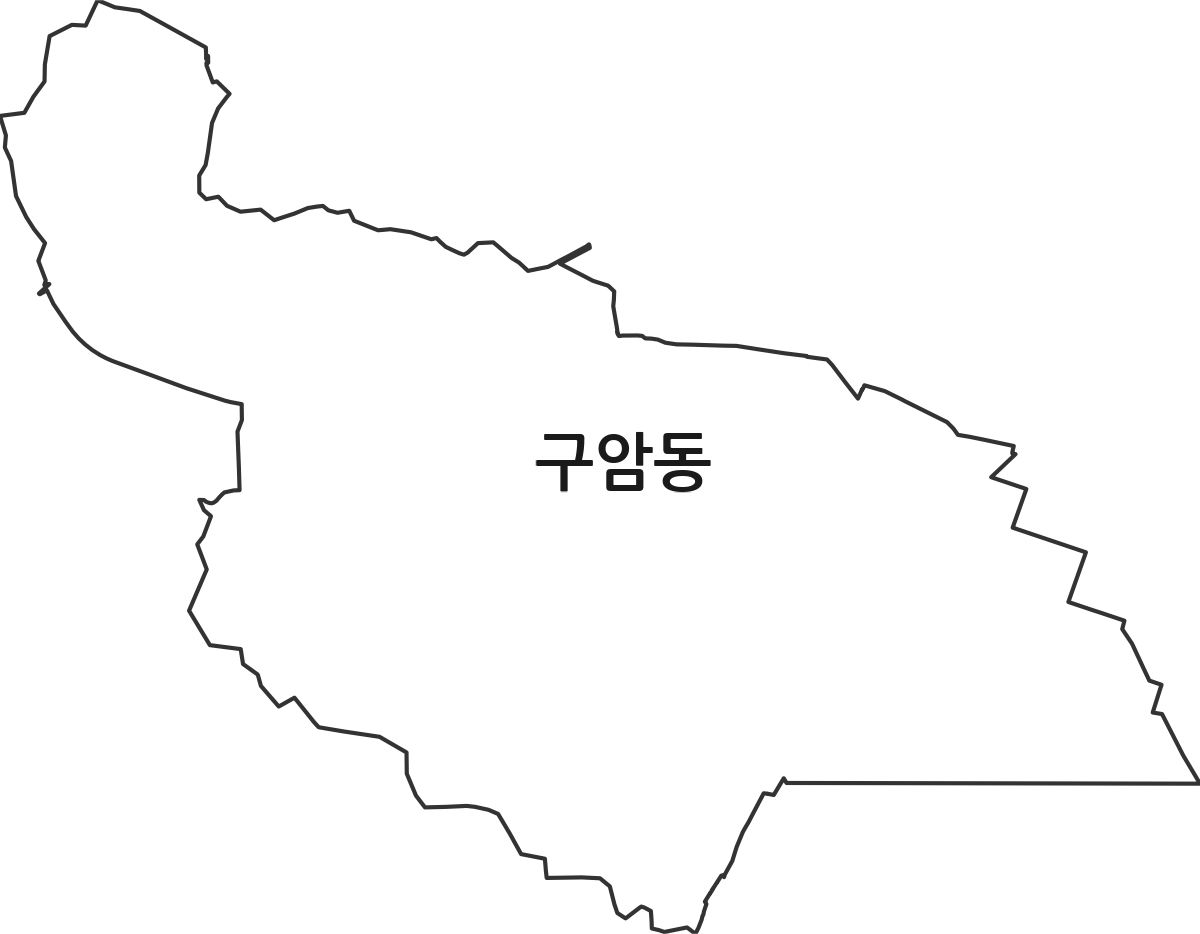 대전광역시 유성구 구암동 법정동 행정구역 경계 지도