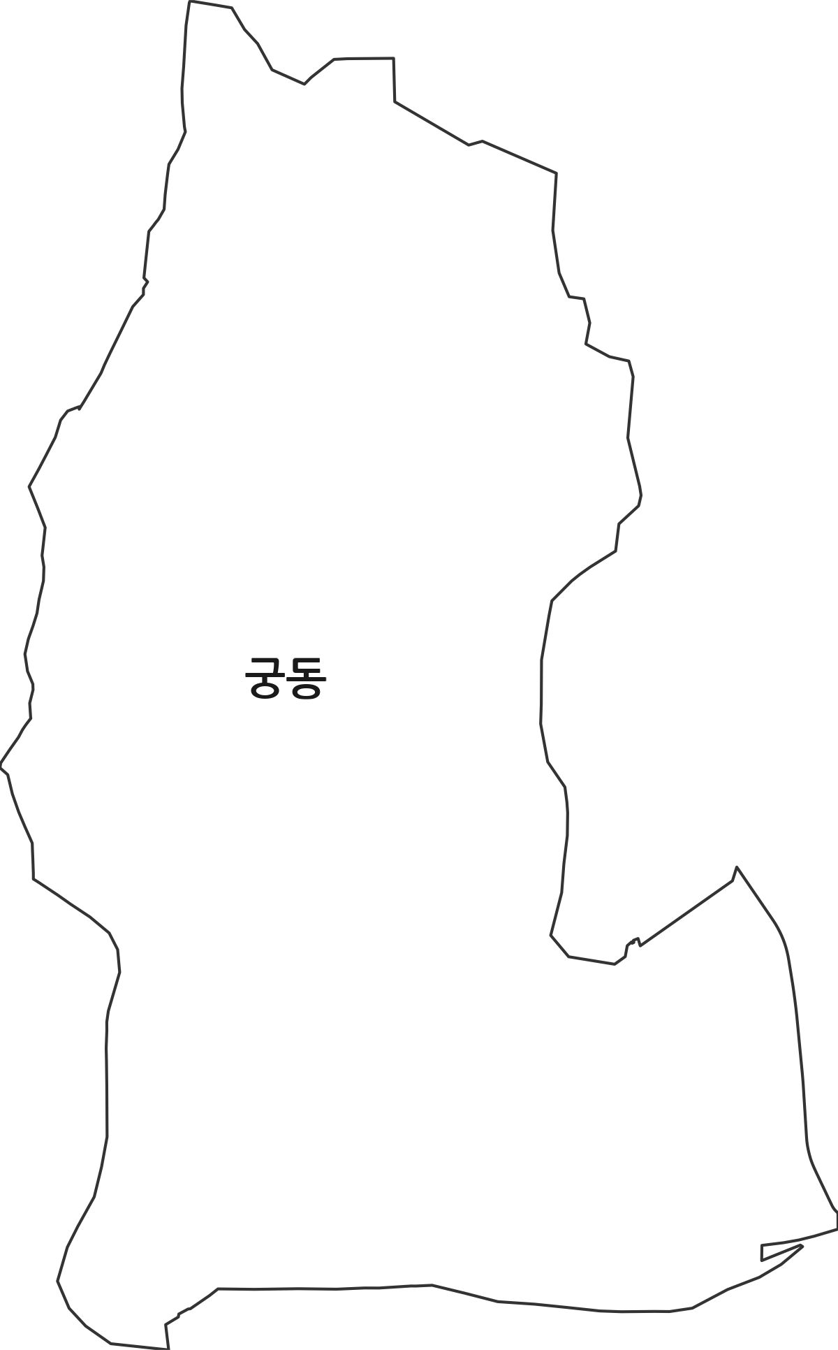 대전광역시 유성구 궁동 법정동 행정구역 경계 지도