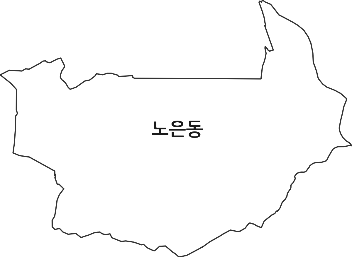대전광역시 유성구 노은동 법정동 행정구역 경계 지도