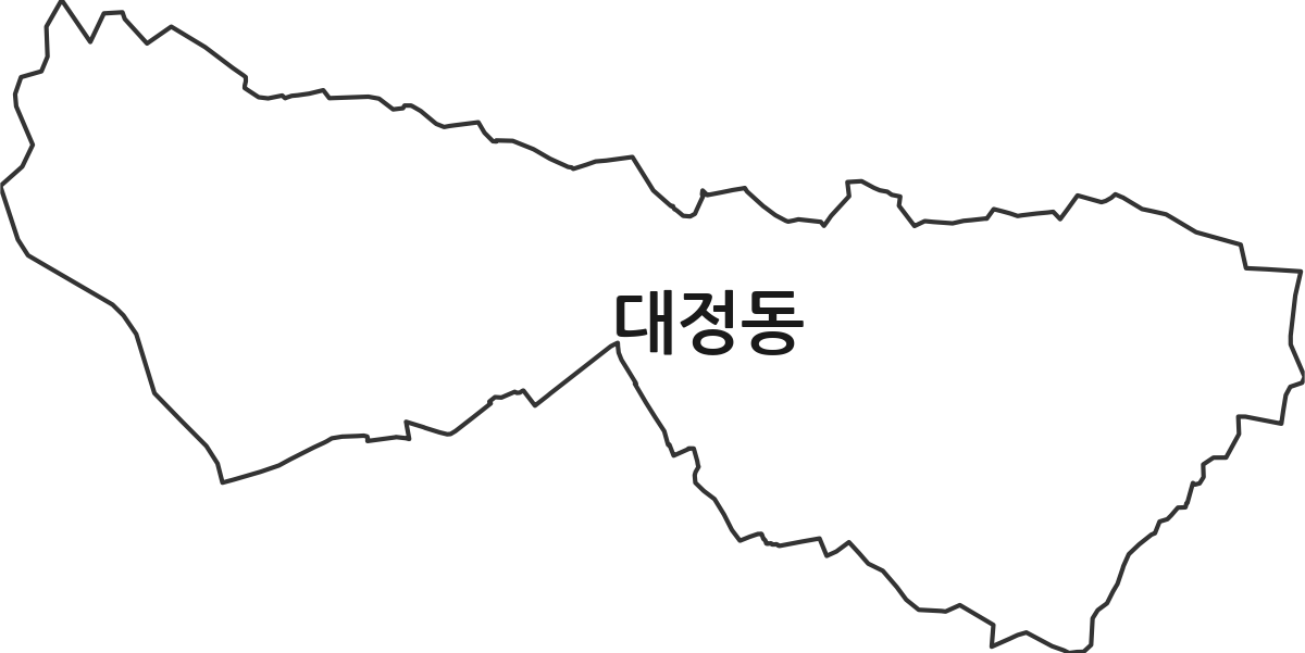 대전광역시 유성구 대정동 법정동 행정구역 경계 지도