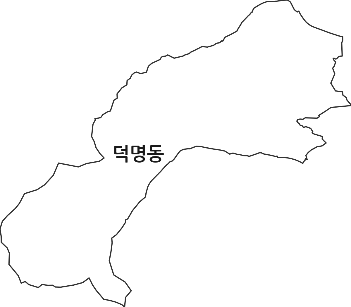 대전광역시 유성구 덕명동 법정동 행정구역 경계 지도
