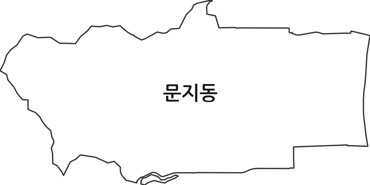 대전광역시 유성구 문지동 법정동 행정구역 경계 지도
