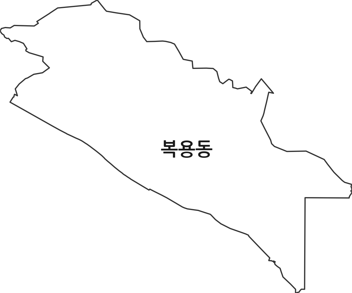 대전광역시 유성구 복용동 법정동 행정구역 경계 지도