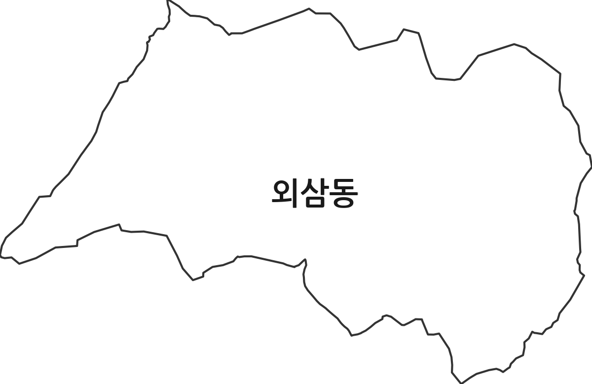 대전광역시 유성구 외삼동 법정동 행정구역 경계 지도
