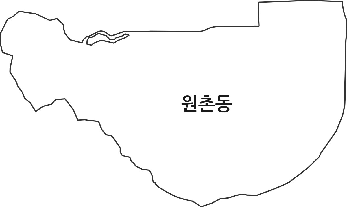 대전광역시 유성구 원촌동 법정동 행정구역 경계 지도