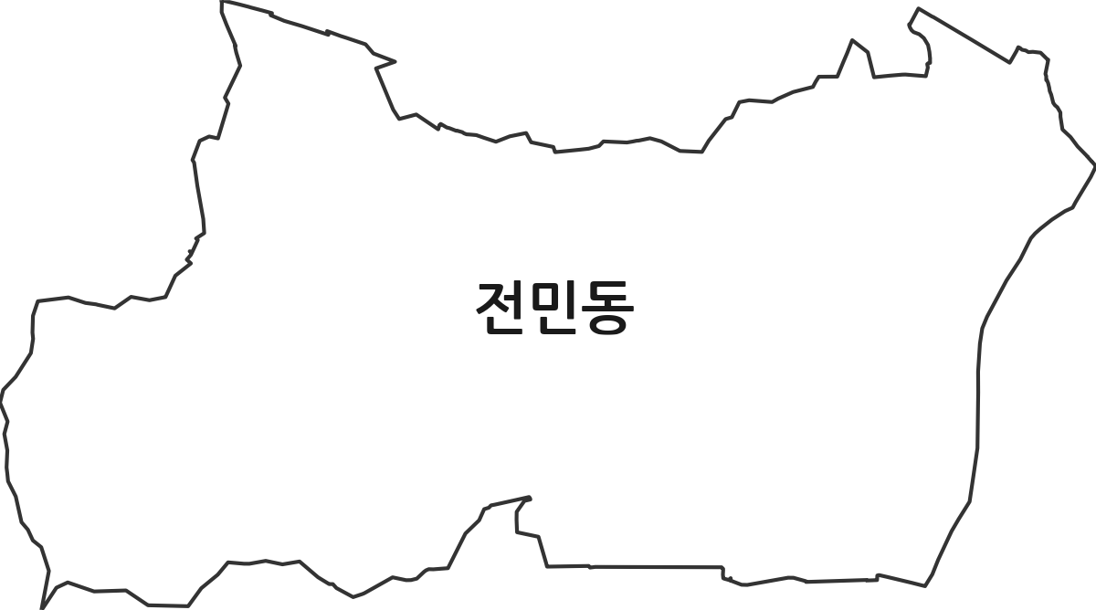 대전광역시 유성구 전민동 법정동 행정구역 경계 지도