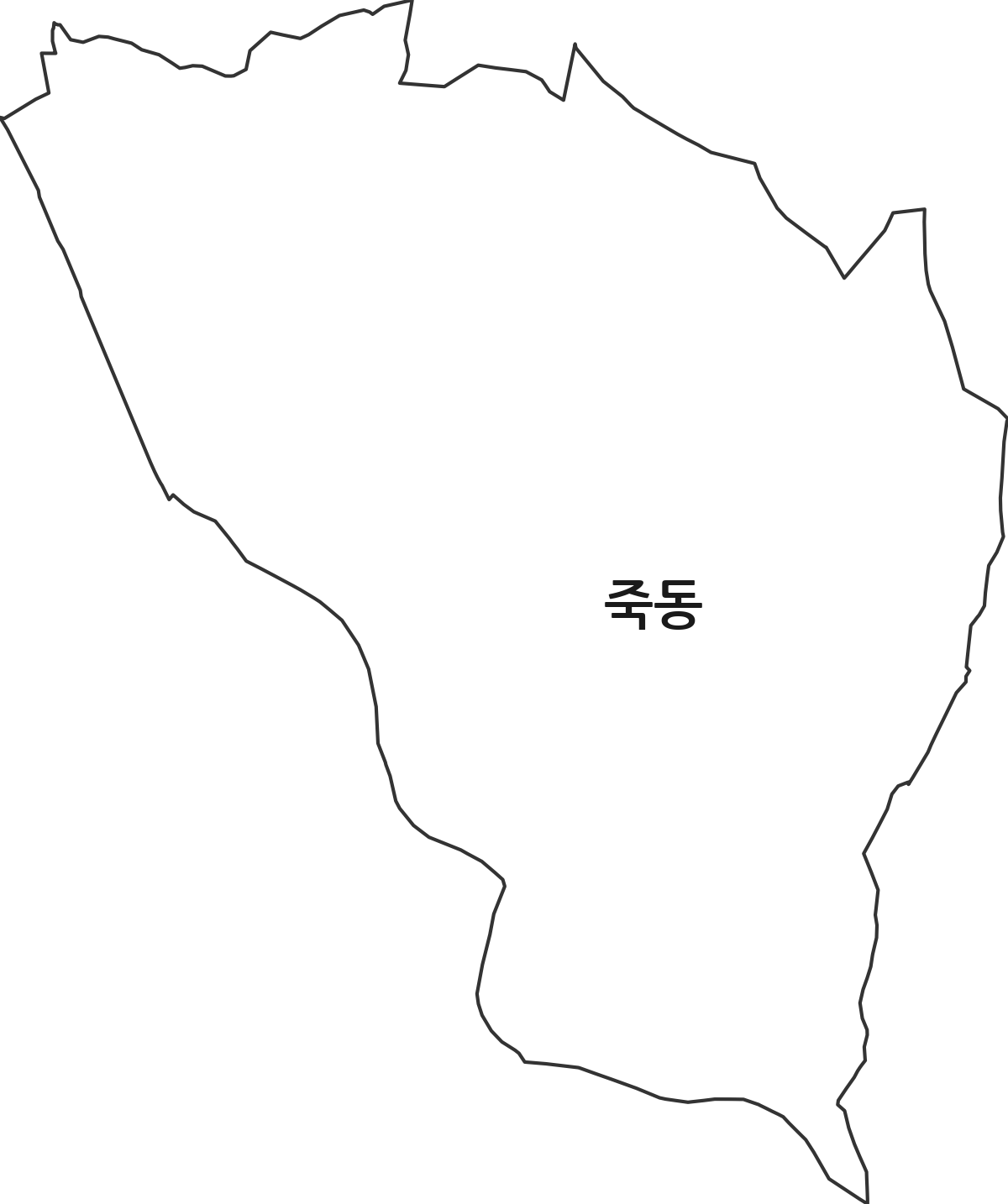대전광역시 유성구 죽동 법정동 행정구역 경계 지도