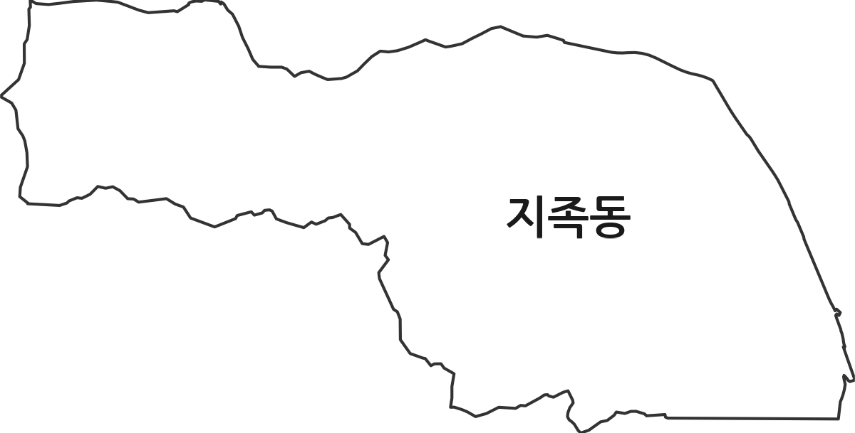 대전광역시 유성구 지족동 법정동 행정구역 경계 지도