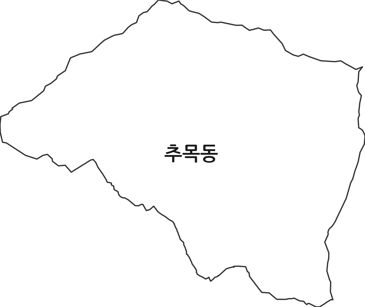 대전광역시 유성구 추목동 법정동 행정구역 경계 지도