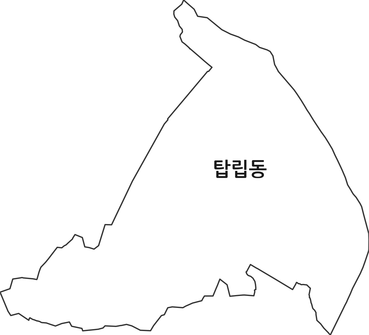 대전광역시 유성구 탑립동 법정동 행정구역 경계 지도