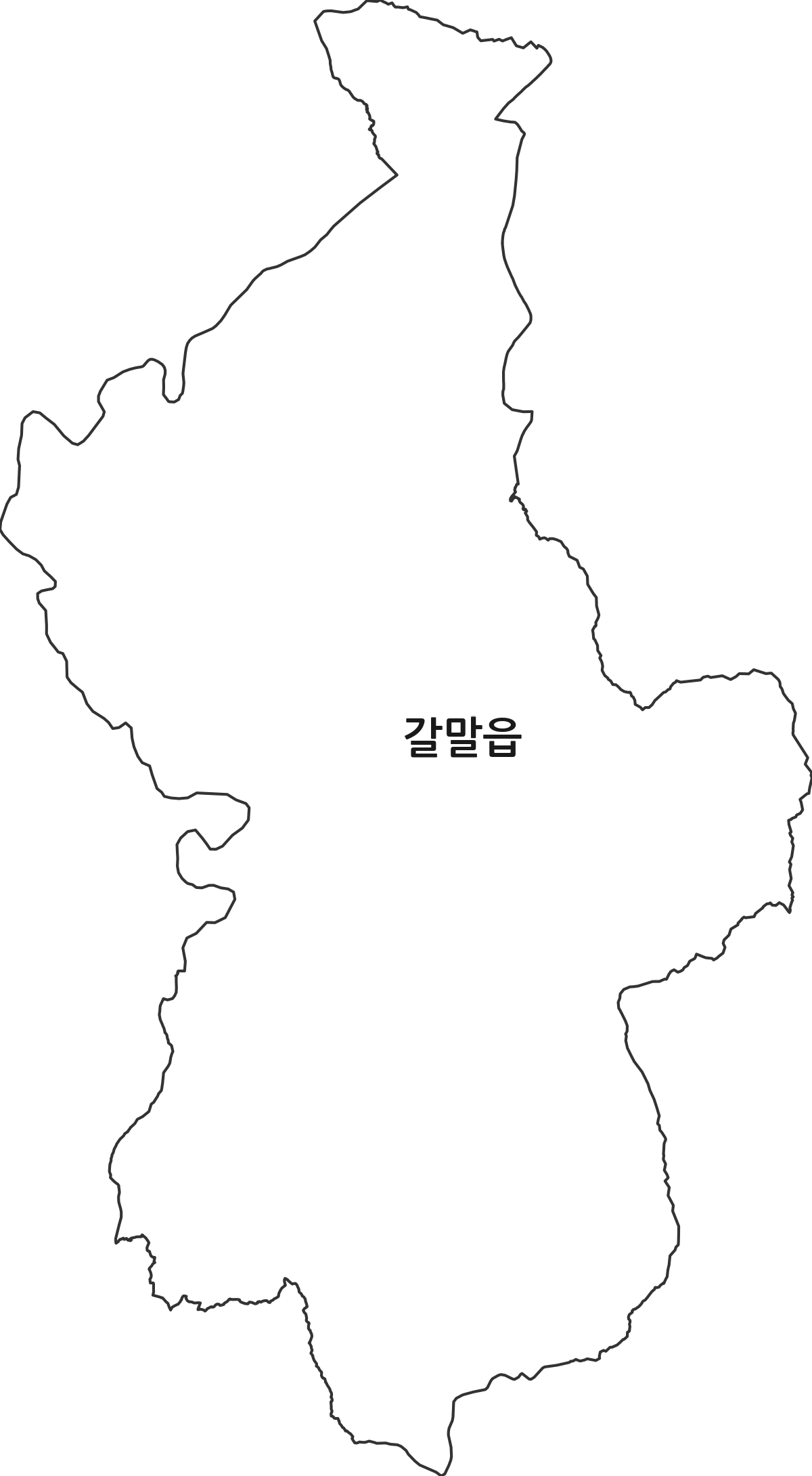 강원특별자치도 철원군 갈말읍 행정동 행정구역 경계 지도