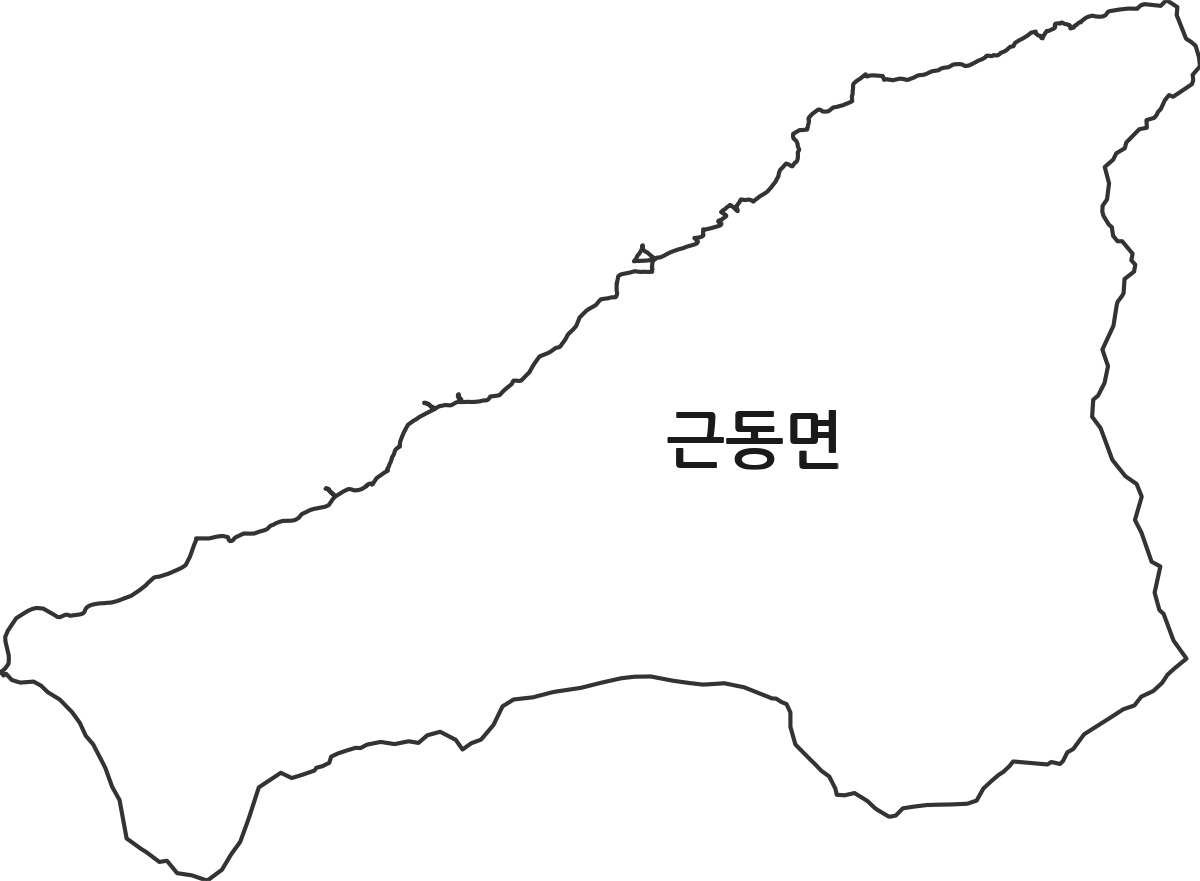 강원특별자치도 철원군 근동면 행정동 행정구역 경계 지도