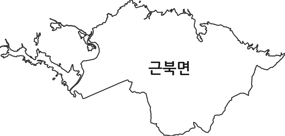 강원특별자치도 철원군 근북면 행정동 행정구역 경계 지도